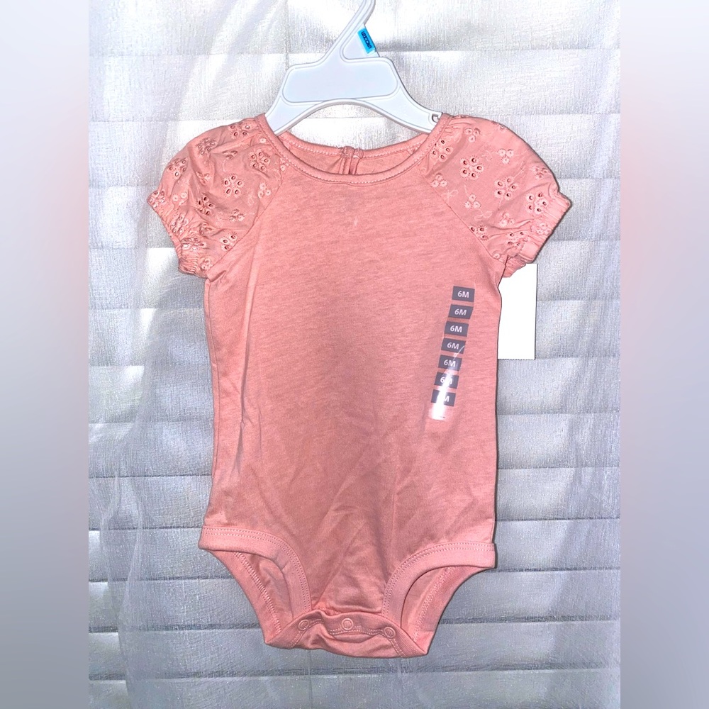 6 month old baby girl outfit jean skirt and pink bodysuit